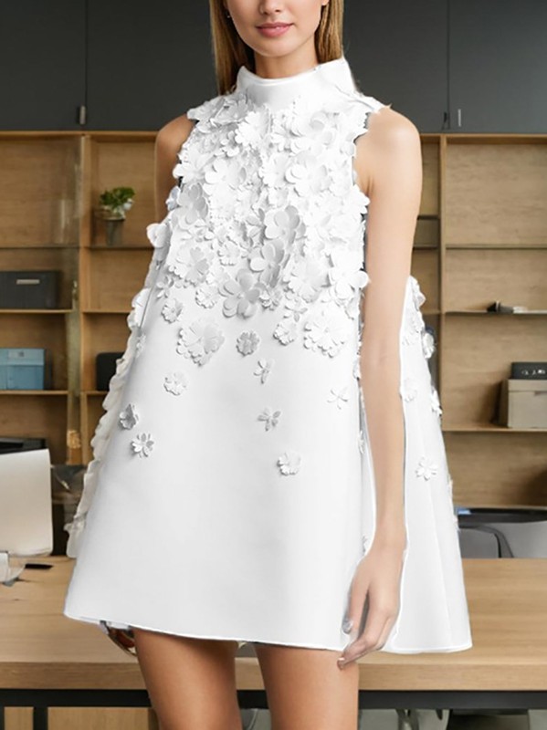 Grace 3D Flower Sleeveless Dress - Image 2